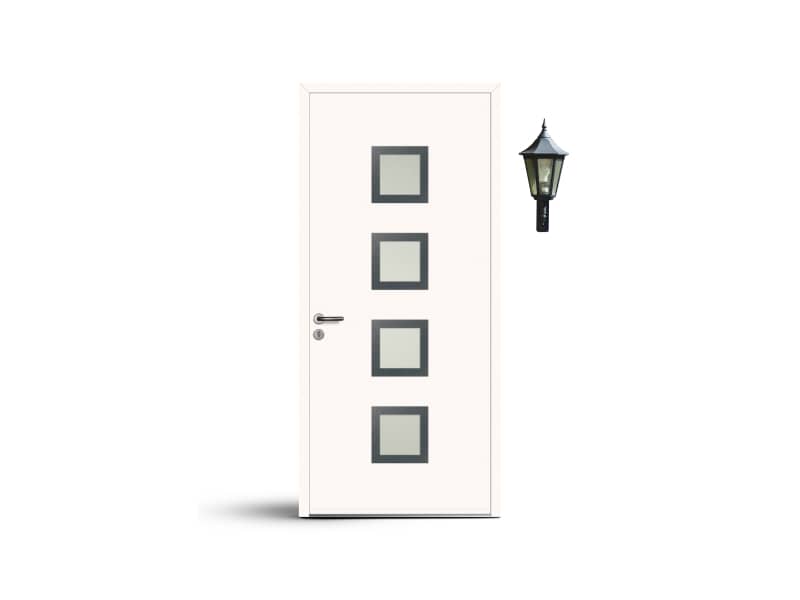 portes d'entrée PVC, bois ou alu